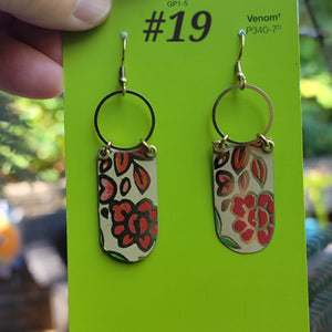 Late Summer Floral 2025 Collection - Repurposed Vintage Tin Earrings