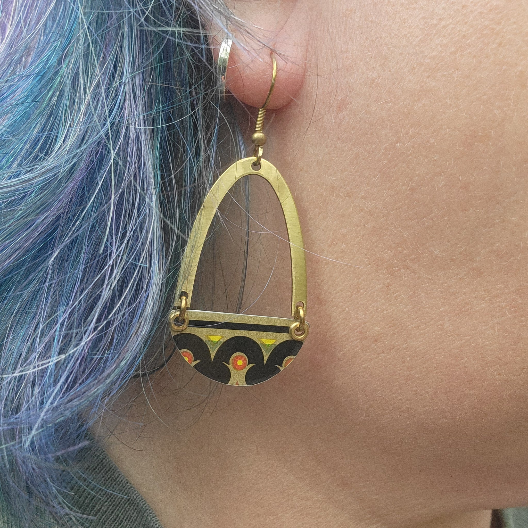 Mid Century Tea Tin Collection - Repurposed Vintage Tin Earrings