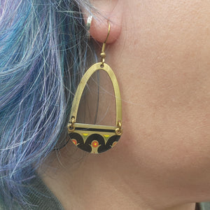 Mid Century Tea Tin Collection - Repurposed Vintage Tin Earrings