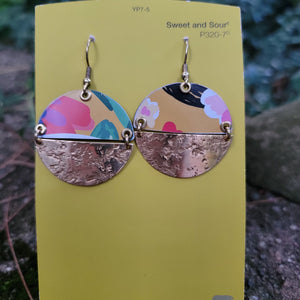 Summery Flowers Collection - Repurposed Tin Earrings