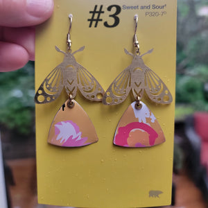 Summery Flowers Collection - Repurposed Tin Earrings