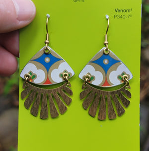 Mid Century Tea Tin Collection - Repurposed Vintage Tin Earrings
