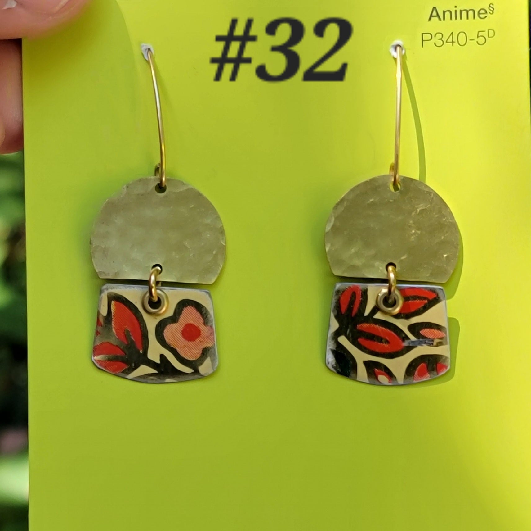 Late Summer Floral 2025 Collection - Repurposed Vintage Tin Earrings