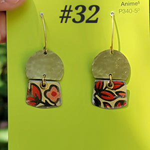 Late Summer Floral 2025 Collection - Repurposed Vintage Tin Earrings
