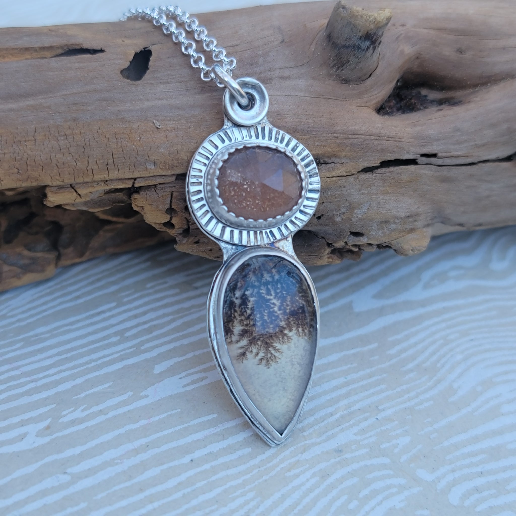Part 2: Dendritic Agate Pendant Collection in Sterling Silver