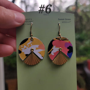 Summery Flowers Collection - Repurposed Tin Earrings