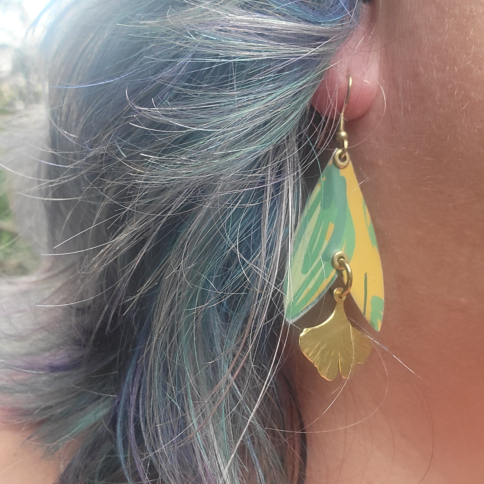 Summery Flowers Collection - Repurposed Tin Earrings