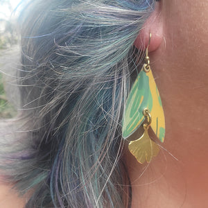 Summery Flowers Collection - Repurposed Tin Earrings