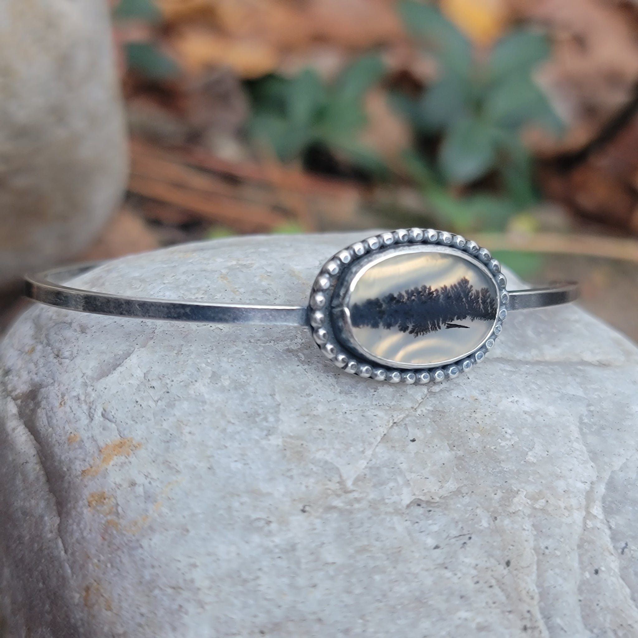 Gemstone Cuff Bracelet Collection in Sterling Silver