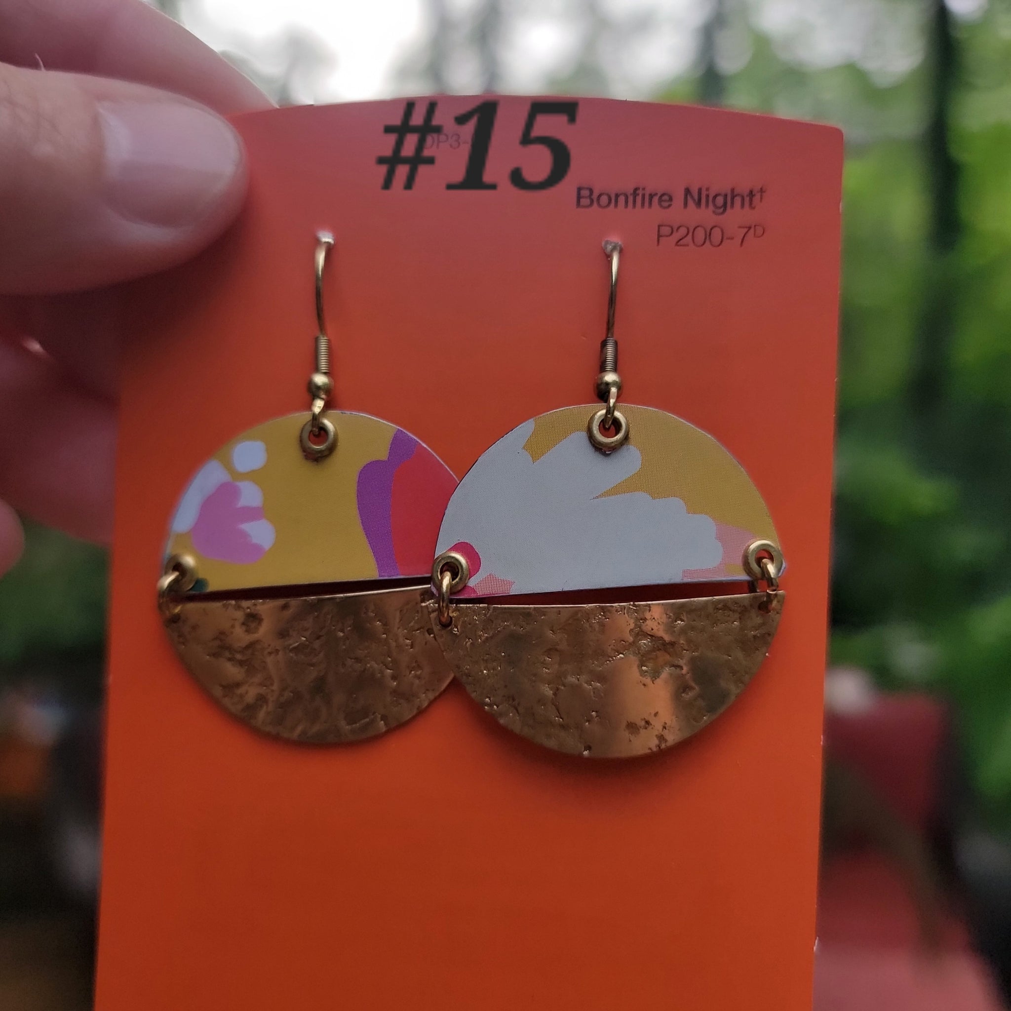 Summery Flowers Collection - Repurposed Tin Earrings