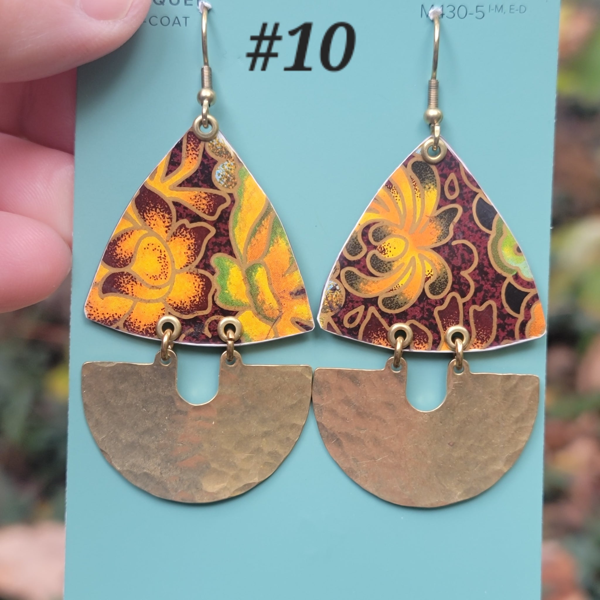 Goldenrod Harvest Collection - Repurposed Vintage Tin Earrings
