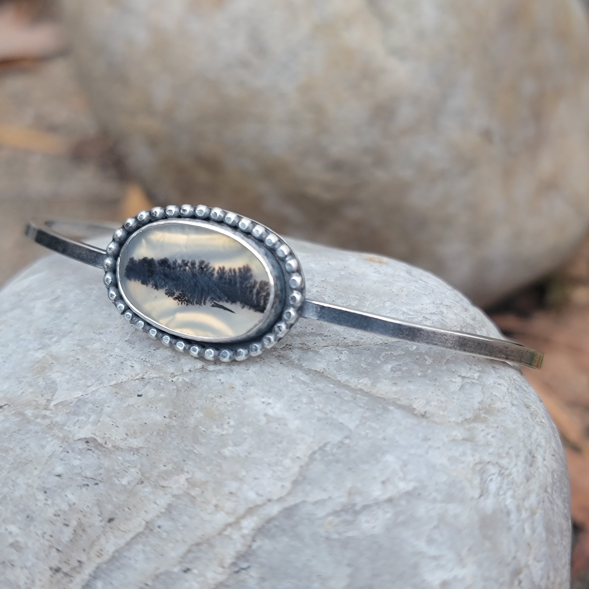 Gemstone Cuff Bracelet Collection in Sterling Silver