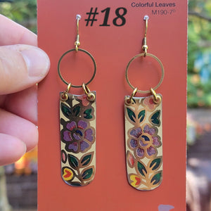 Late Summer Floral 2025 Collection - Repurposed Vintage Tin Earrings