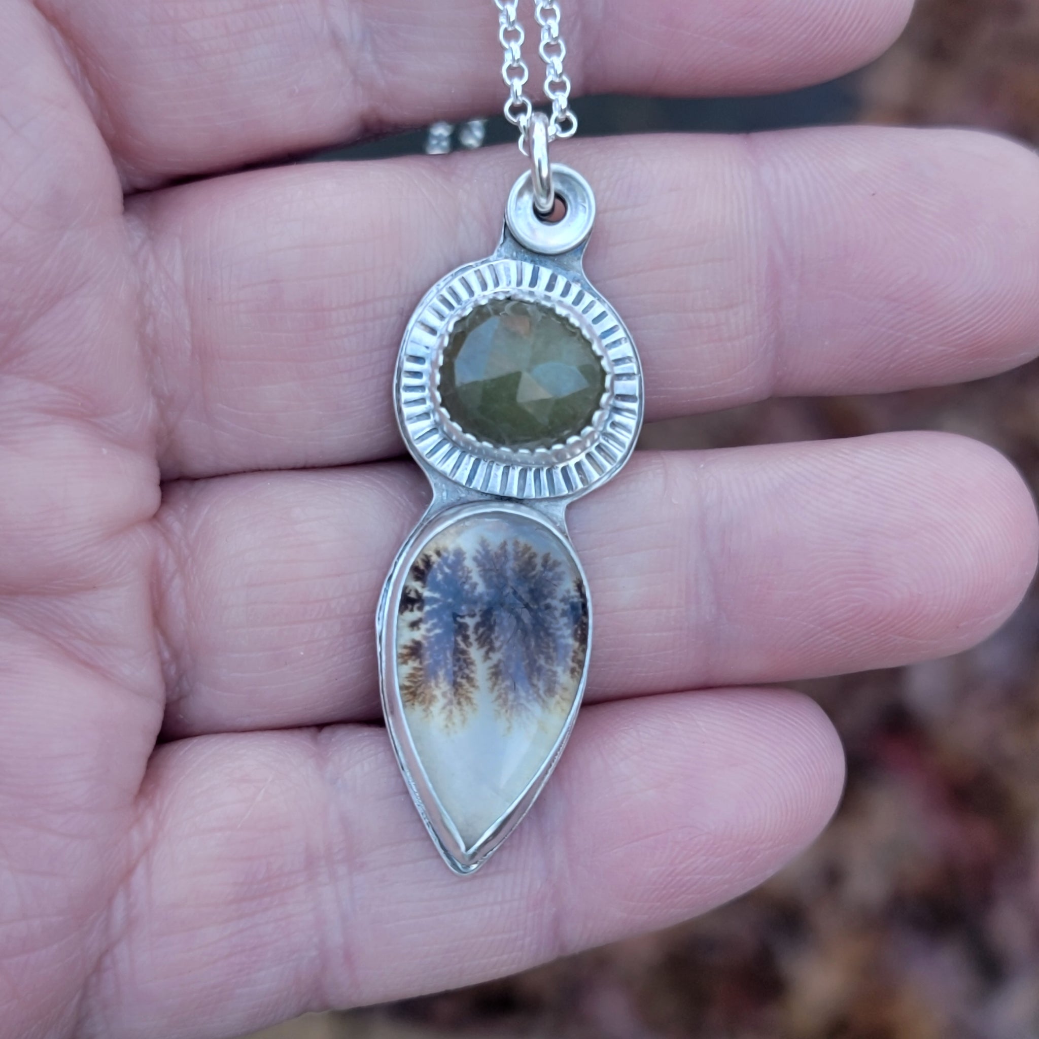 Part 2: Dendritic Agate Pendant Collection in Sterling Silver