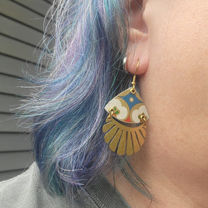 Mid Century Tea Tin Collection - Repurposed Vintage Tin Earrings