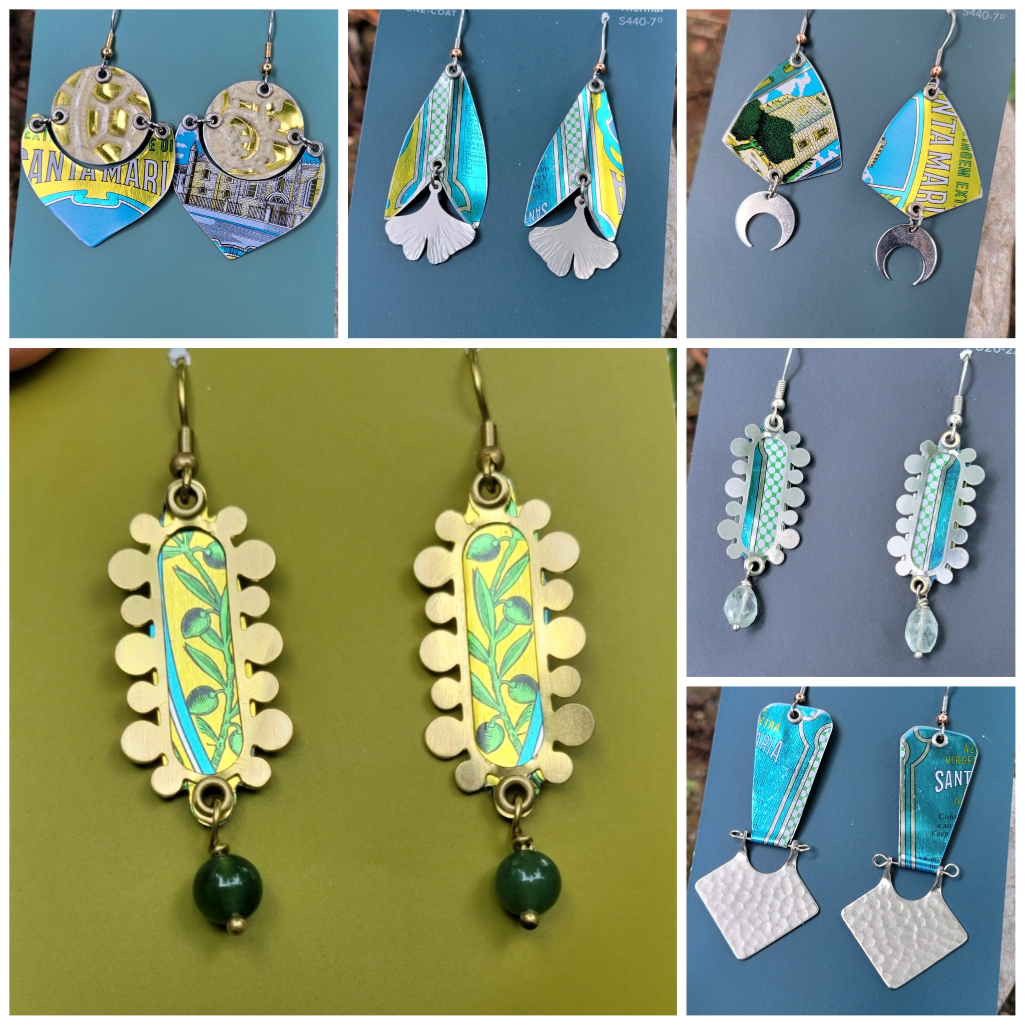 Olive Oil Canister Collection - Repurposed Tin Earrings
