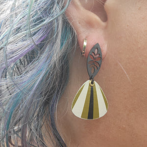 Goldenrod Harvest Collection - Repurposed Vintage Tin Earrings