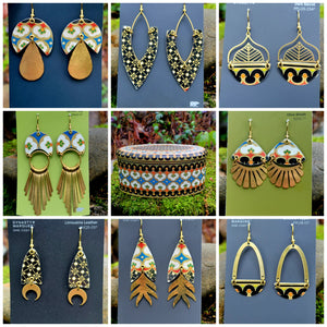 Mid Century Tea Tin Collection - Repurposed Vintage Tin Earrings
