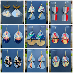 Modes 1930 Fashion Model Collection - Repurposed Tin Earrings