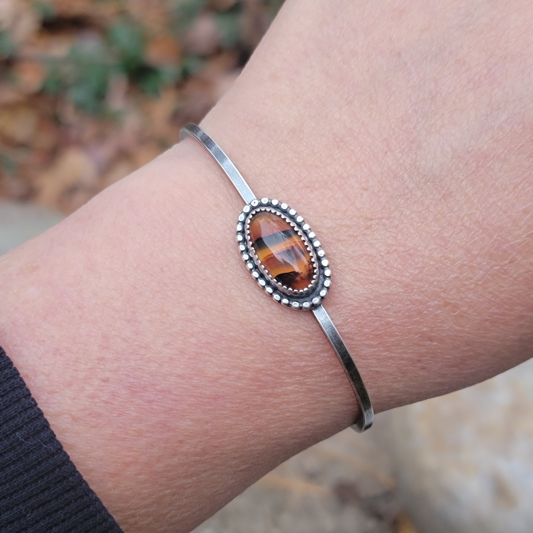 Gemstone Cuff Bracelet Collection in Sterling Silver