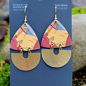 Modes 1930 Fashion Model Collection - Repurposed Tin Earrings