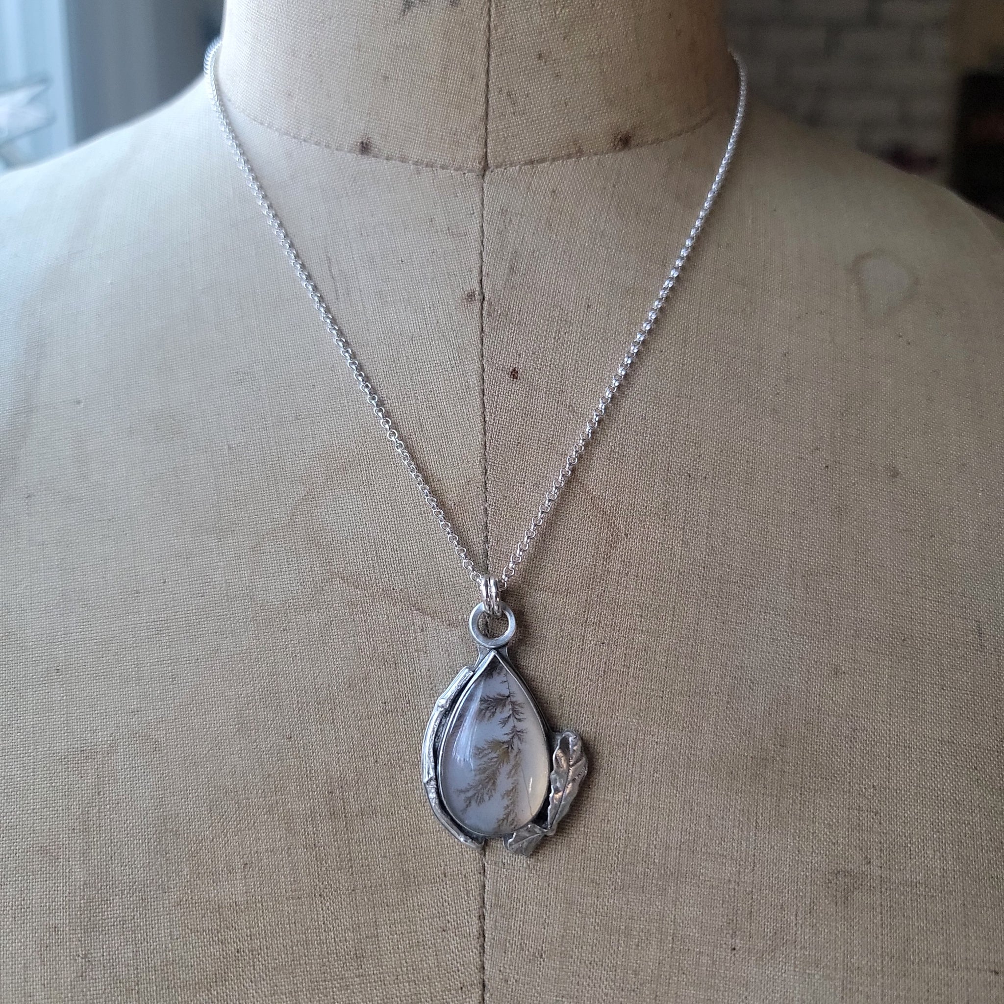Part 2: Dendritic Agate Pendant Collection in Sterling Silver