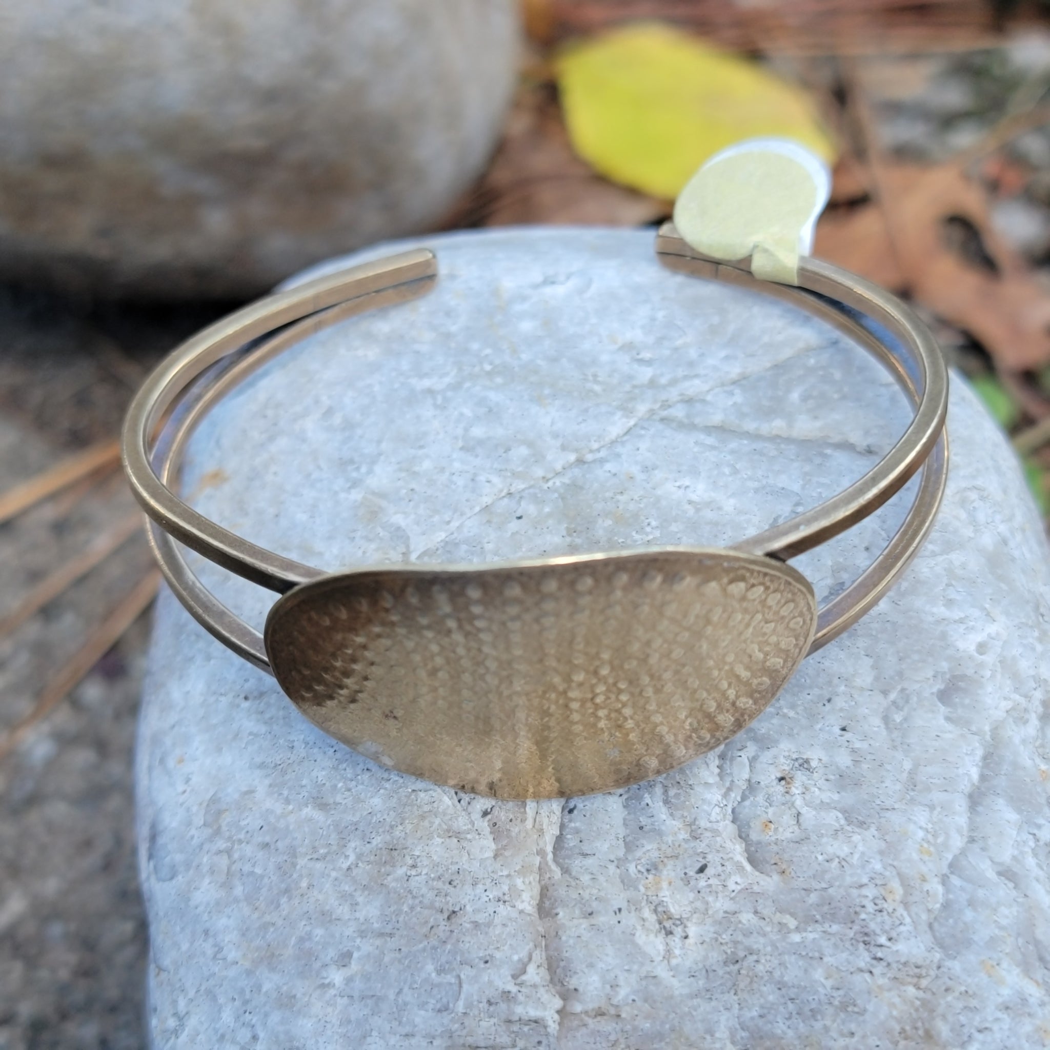 Abstract Amoeba Brass Cuff Bracelet