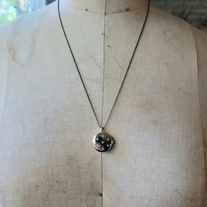 Victorian Locket ☆ Celestially-Inspired Brass & Zircon Pendant