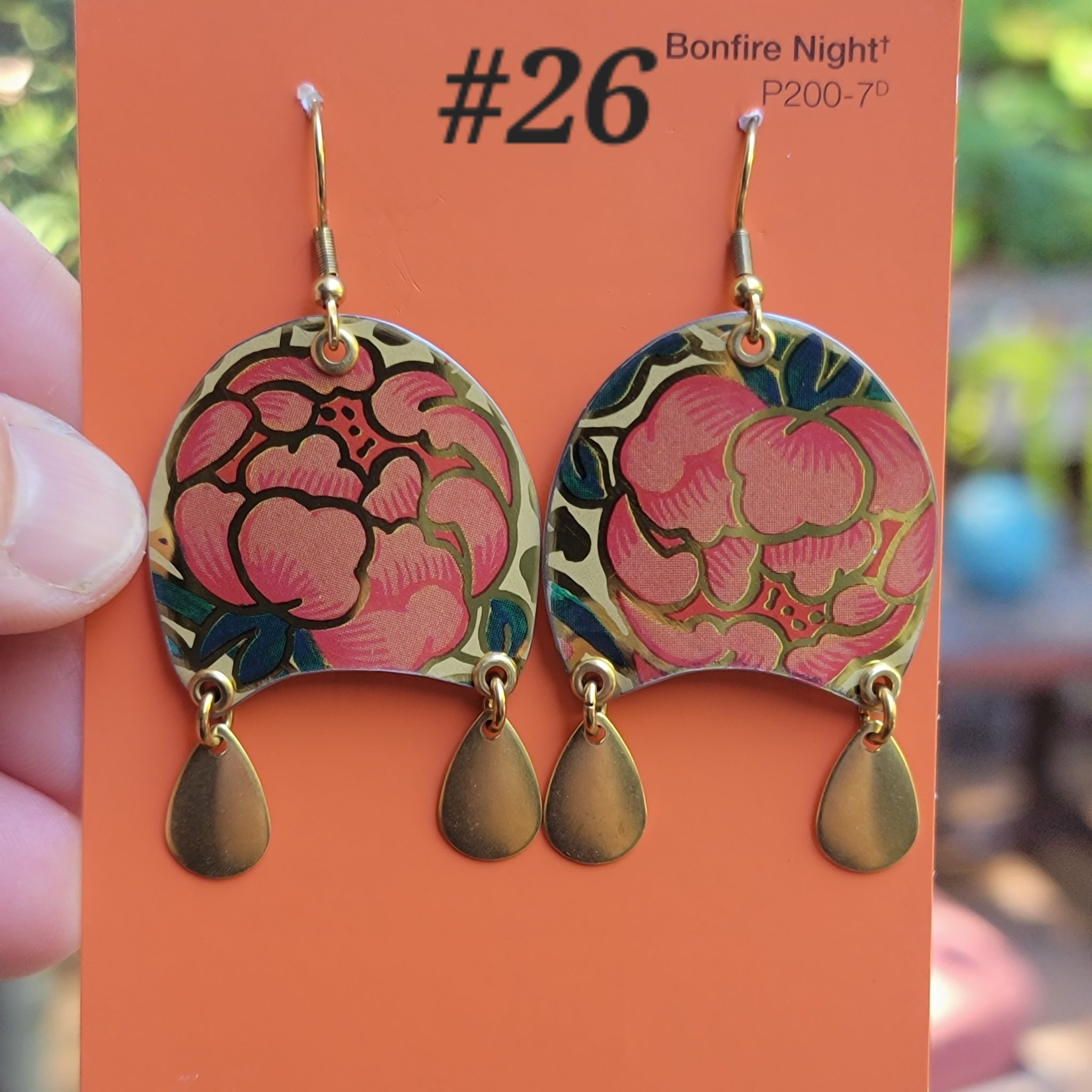 Late Summer Floral 2025 Collection - Repurposed Vintage Tin Earrings