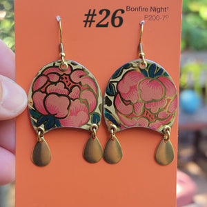 Late Summer Floral 2025 Collection - Repurposed Vintage Tin Earrings