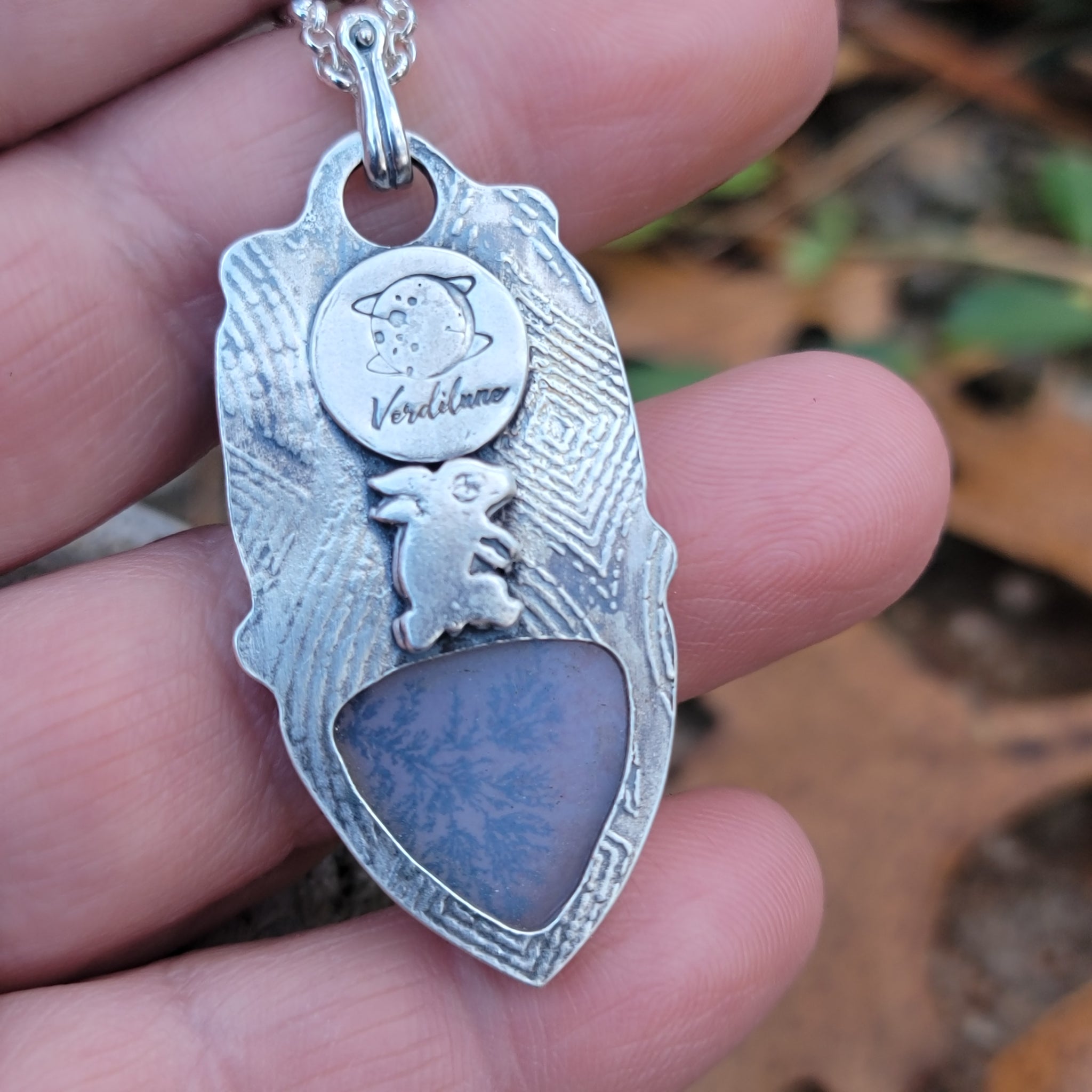Dendritic Agate Pendant Collection in Sterling Silver