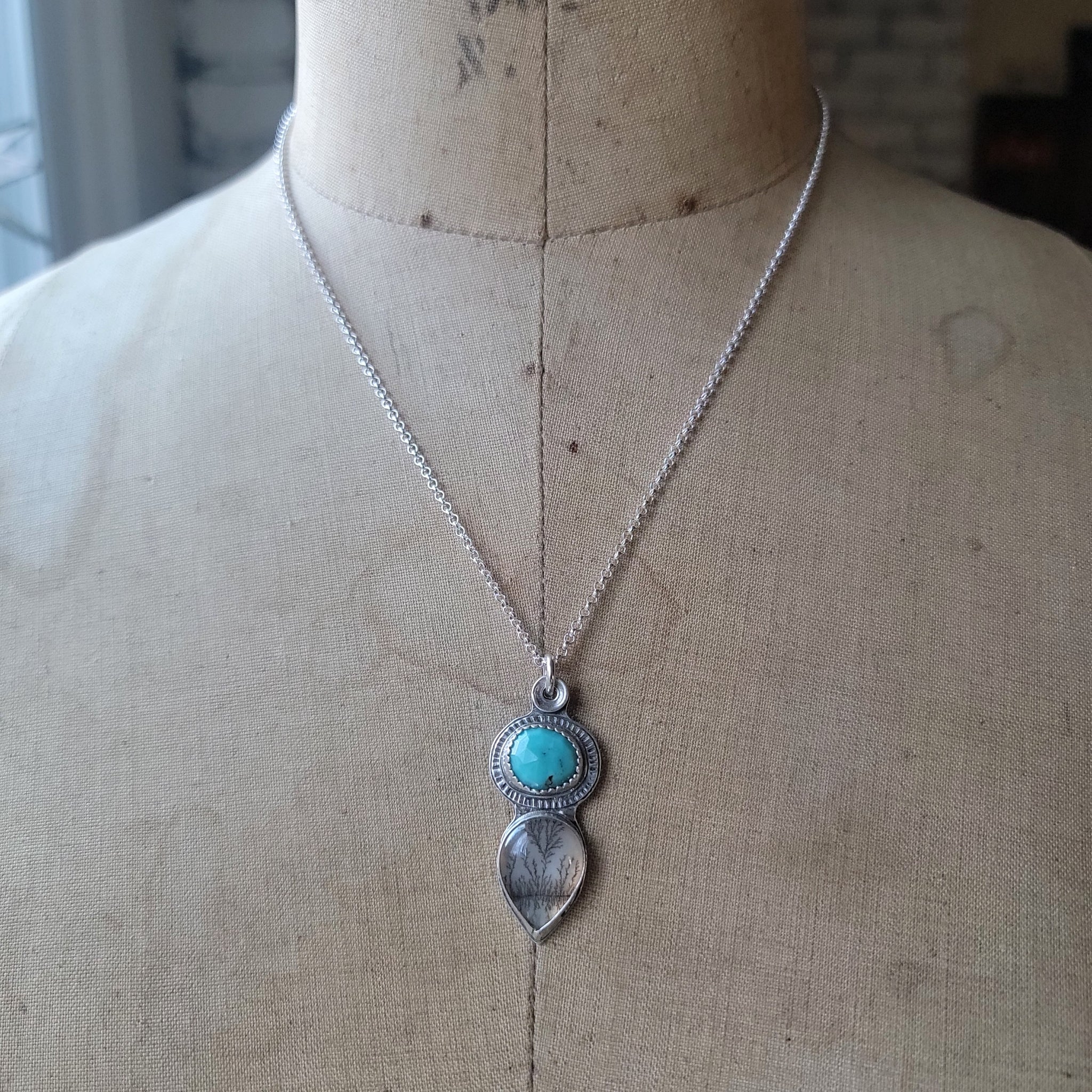 Part 2: Dendritic Agate Pendant Collection in Sterling Silver