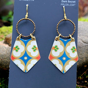 Mid Century Tea Tin Collection - Repurposed Vintage Tin Earrings