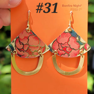 Late Summer Floral 2025 Collection - Repurposed Vintage Tin Earrings
