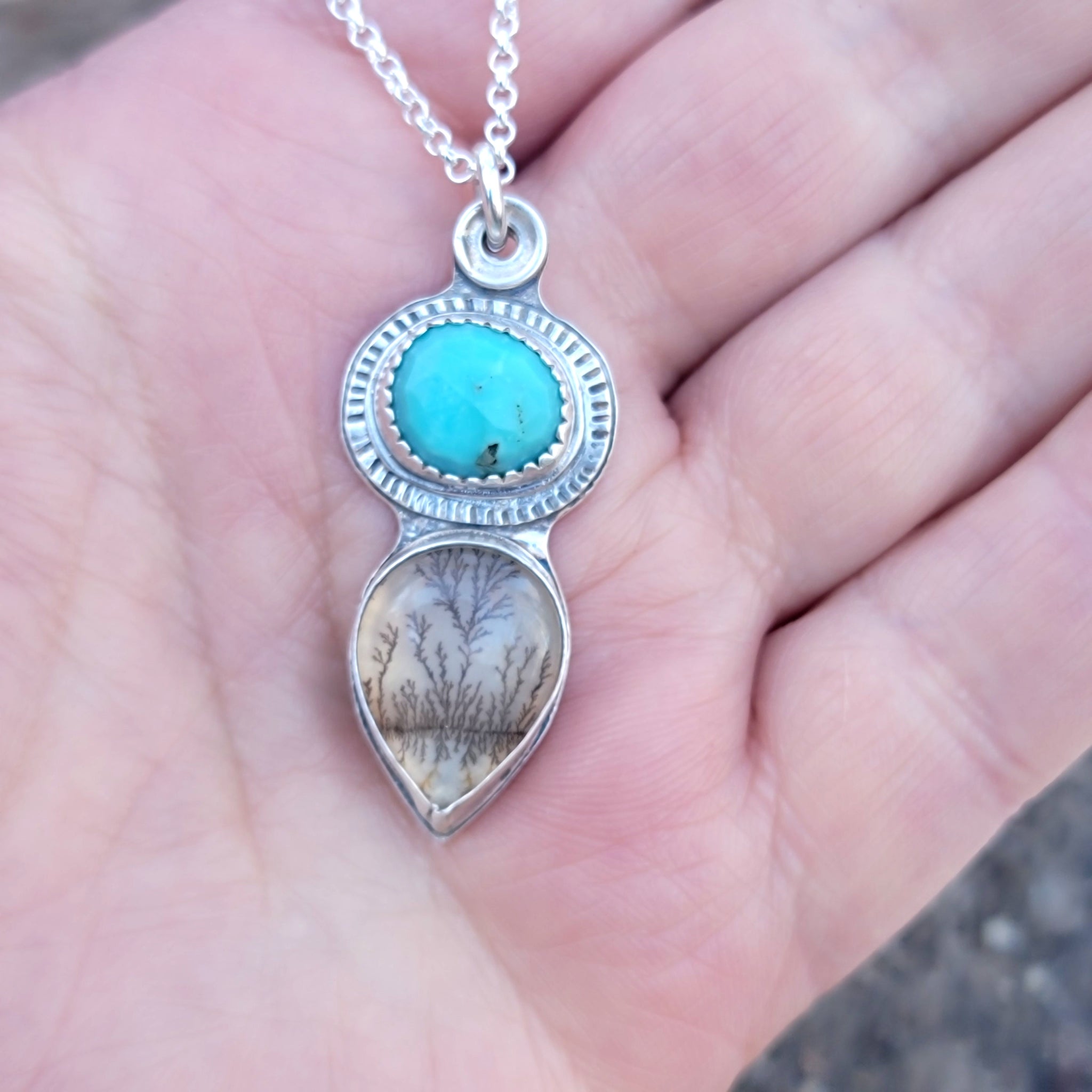 Part 2: Dendritic Agate Pendant Collection in Sterling Silver