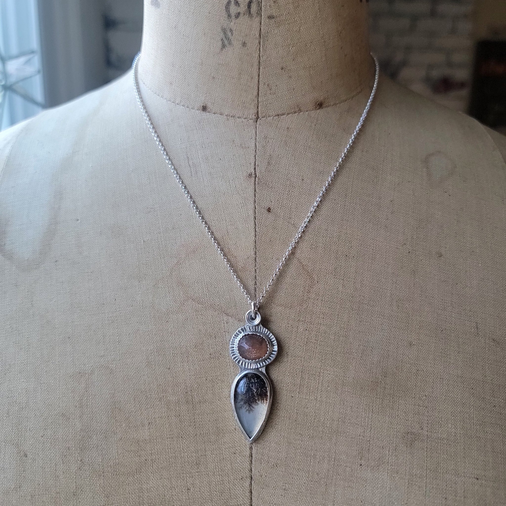 Part 2: Dendritic Agate Pendant Collection in Sterling Silver