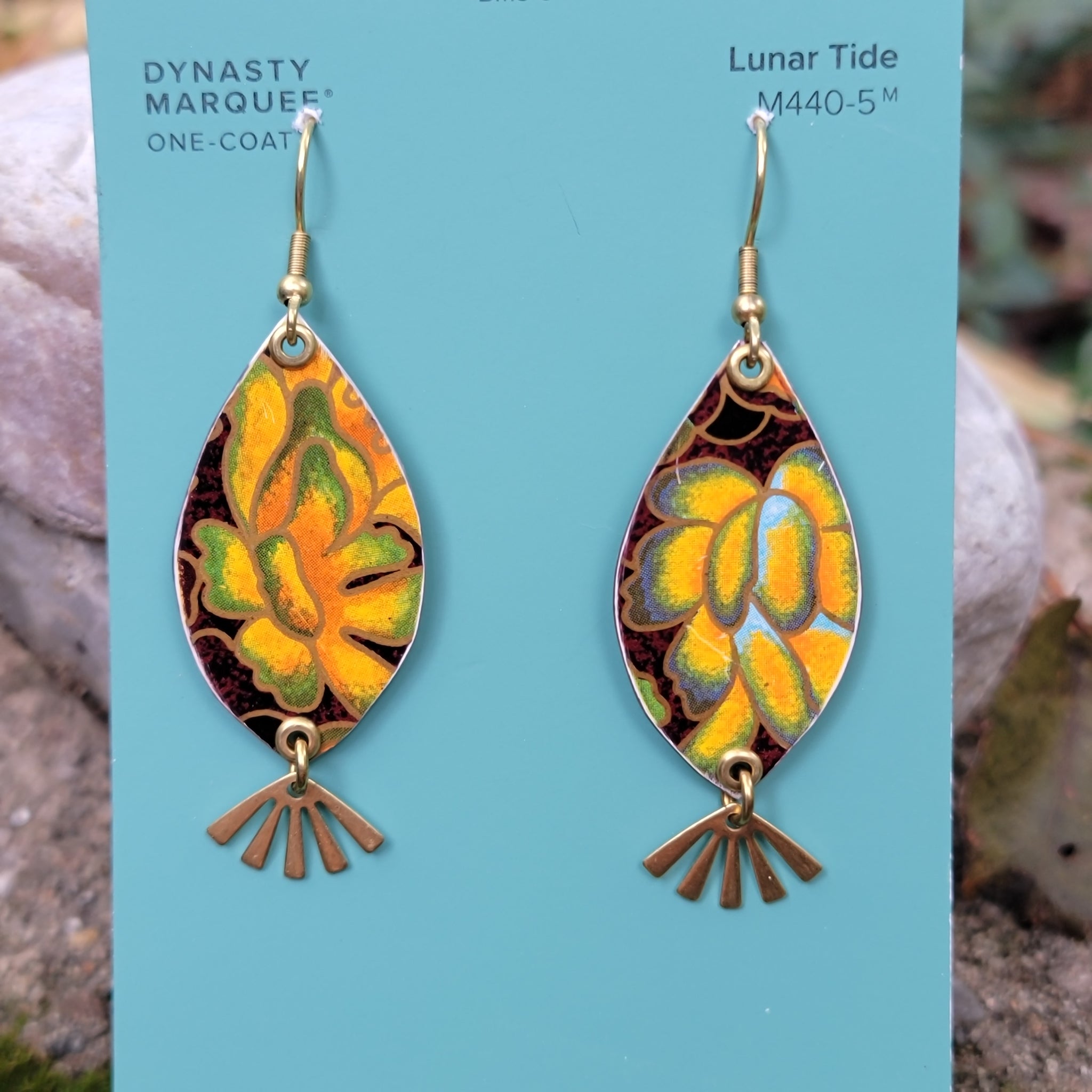 Goldenrod Harvest Collection - Repurposed Vintage Tin Earrings