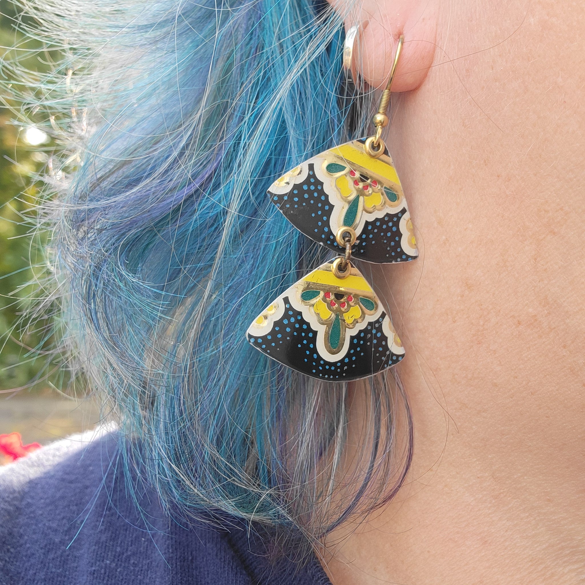 Dark Floral Collection - Repurposed Tin Jewelry