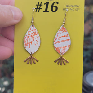 Goldenrod Harvest Collection - Repurposed Vintage Tin Earrings