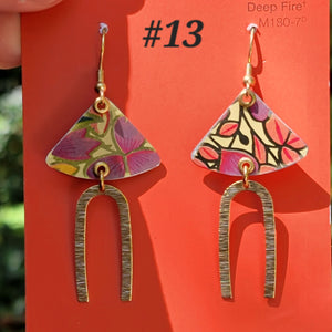 Late Summer Floral 2025 Collection - Repurposed Vintage Tin Earrings