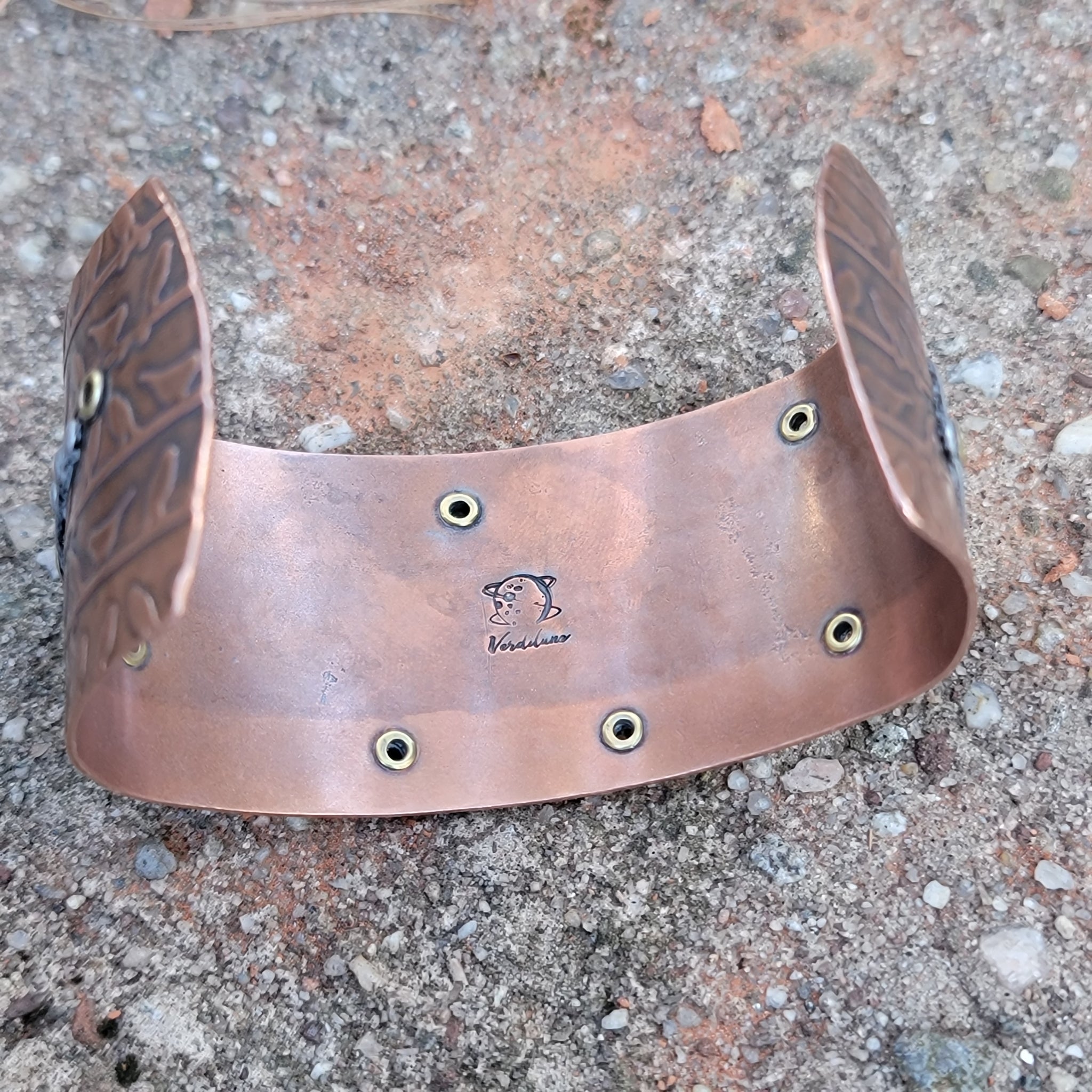 Riveted Feather Cuffs in Copper & Aluminum