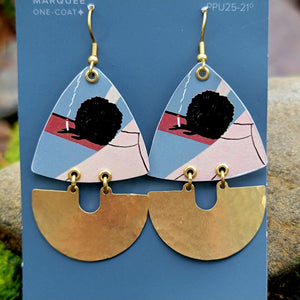 Modes 1930 Fashion Model Collection - Repurposed Tin Earrings
