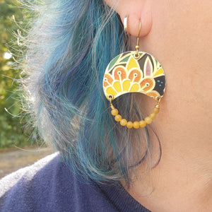 Dark Floral Collection - Repurposed Tin Jewelry