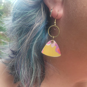 Summery Flowers Collection - Repurposed Tin Earrings