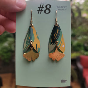 Summery Flowers Collection - Repurposed Tin Earrings