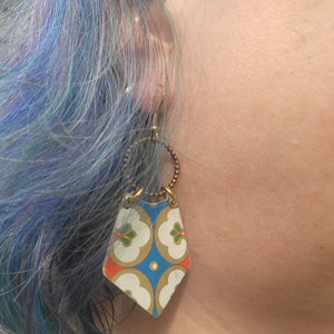 Mid Century Tea Tin Collection - Repurposed Vintage Tin Earrings