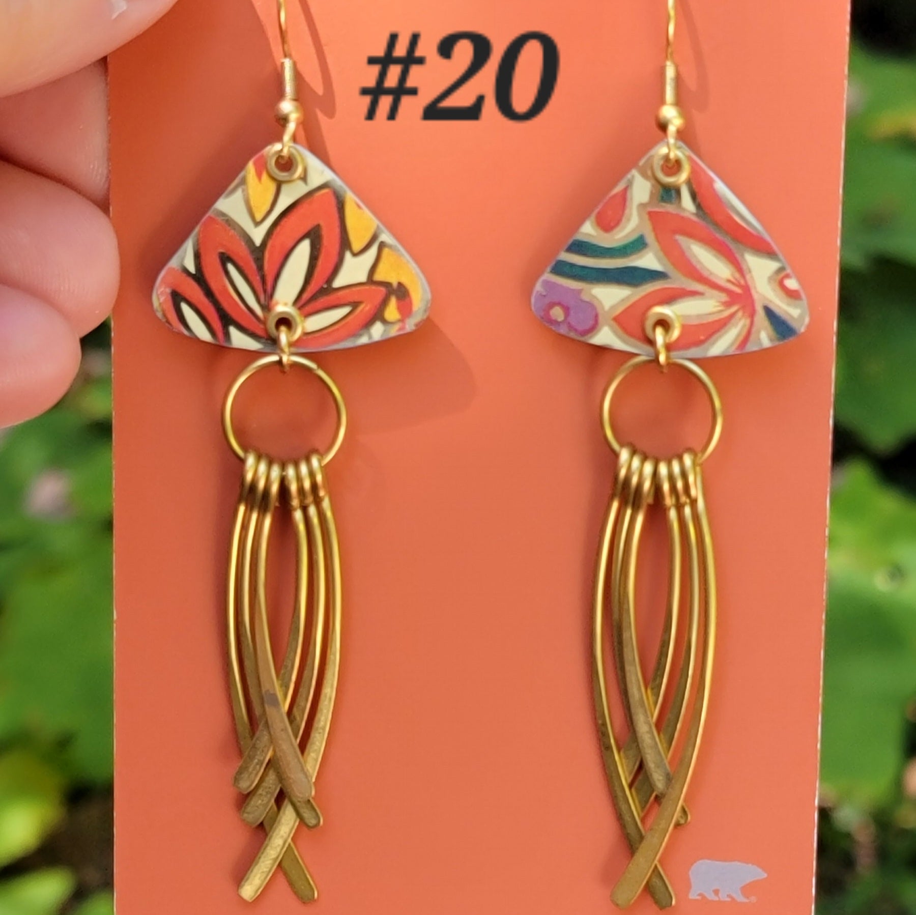 Late Summer Floral 2025 Collection - Repurposed Vintage Tin Earrings