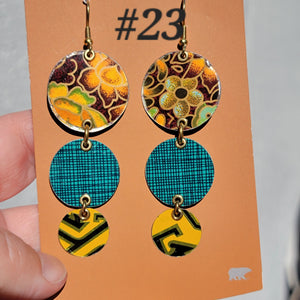 Dark Floral Collection - Repurposed Tin Jewelry