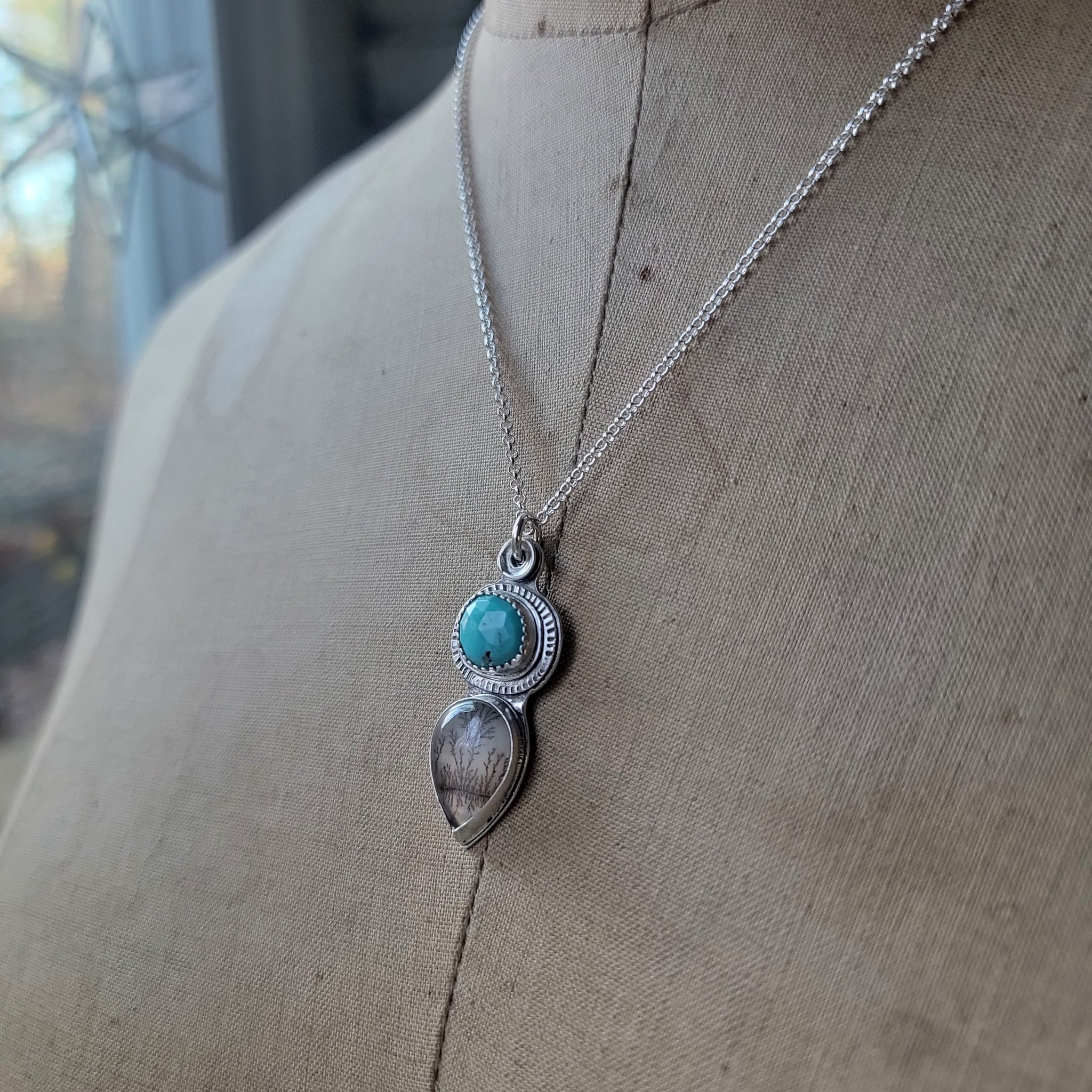 Part 2: Dendritic Agate Pendant Collection in Sterling Silver