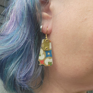 Mid Century Tea Tin Collection - Repurposed Vintage Tin Earrings